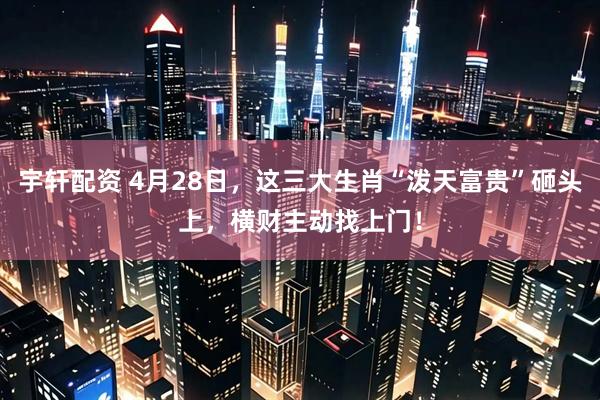 宇轩配资 4月28日，这三大生肖“泼天富贵”砸头上，横财主动找上门！